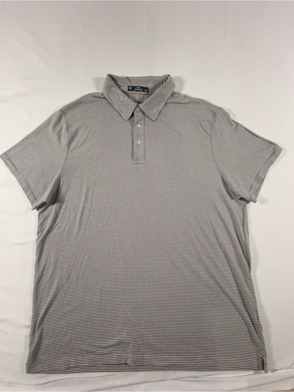 Men's Short Sleeve Polo Shirt - Gray Stripe